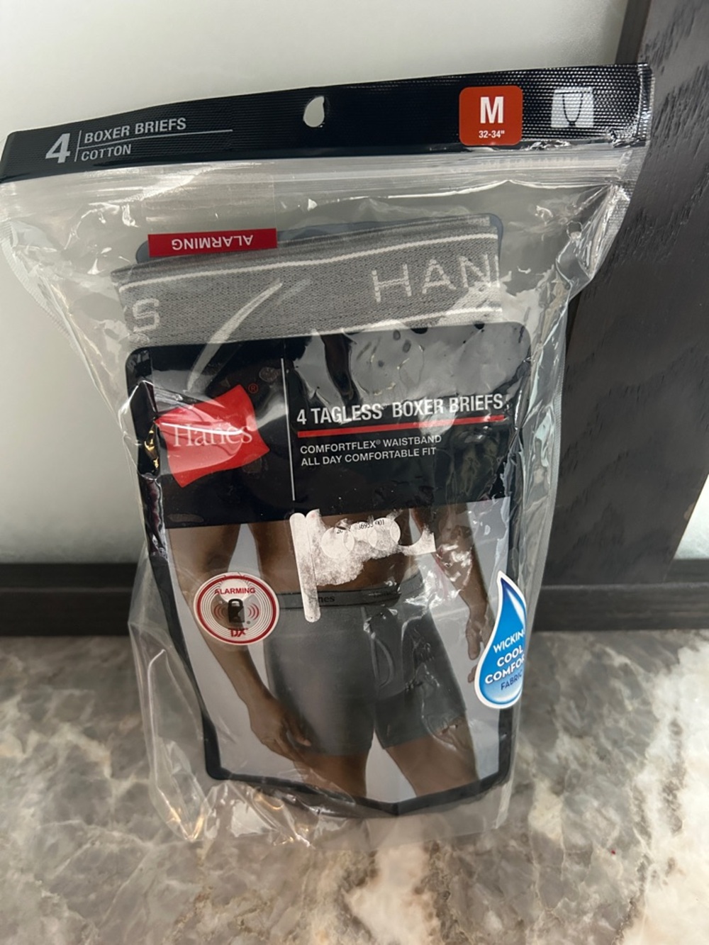 Hanes Men's Boxer Briefs Pack - Gray and Black Waistband